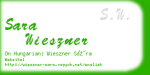 sara wieszner business card